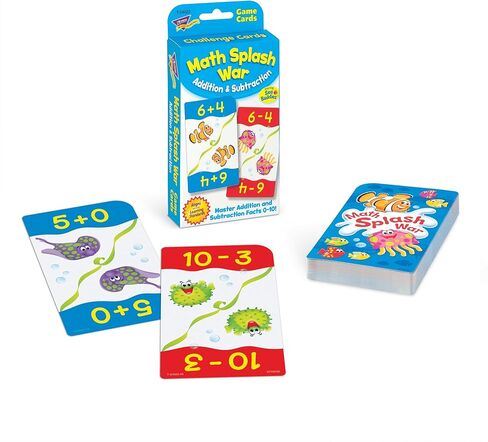 Trend Math Splash War Addition & Subtraction Challenge Cards, Ages 6-9, Grades 1-3 in Kuwait
