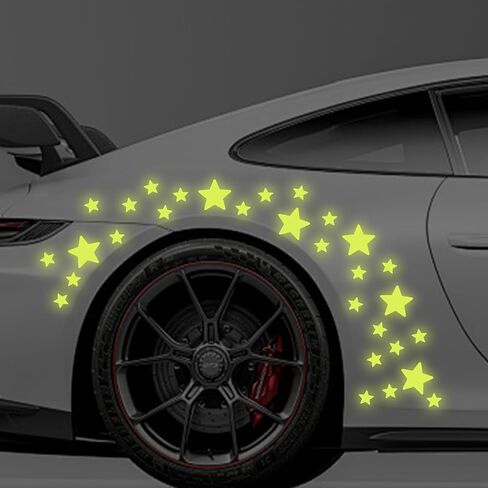 30pcs Star Vinyl Decal for Cars, High Intensity Reflective DIY Stickers for Window Bumper Mirror Laptop Decals Waterproof Night Safety Sign Car Stickers (White) in Saudi Arabia
