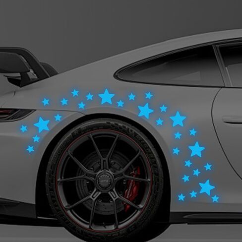 30pcs Star Vinyl Decal for Cars, High Intensity Reflective DIY Stickers for Window Bumper Mirror Laptop Decals Waterproof Night Safety Sign Car Stickers (White) in Saudi Arabia