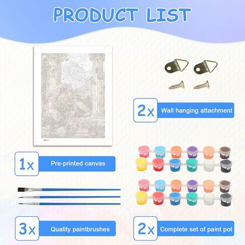 zpptAugs Paint by Numbers Kit for Adults Beginners，Wine Glass Acrylic Adult Paint by Number Kits on Canvas,Digital Oil Number Painting Kits for Home Decor Gift 12"x16"(Without Frame) in Kuwait