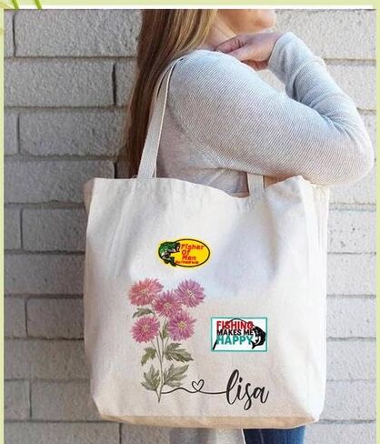 4 Pieces I Love Fishing Embroidered Sew On Iron on Fabric Repair Patches in Saudi Arabia
