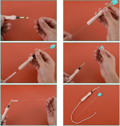 Bxian 10PCS 7.87 Inch Long Needle Threading Tool Hook Punching Needle Threader Suitable for Embroidery Cross Stitch Patchwork Handicrafts Jewelry Making in Saudi Arabia