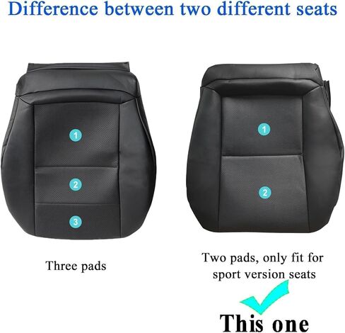 NLQR Sport Version Driver or Passenger Side Bottom Replacement Seat Cover Compatible with Mercedes Benz C250 C300 C350 2008-2014 GLK250 GLK280 GLK300 GLK350 2008-2015 in Kuwait