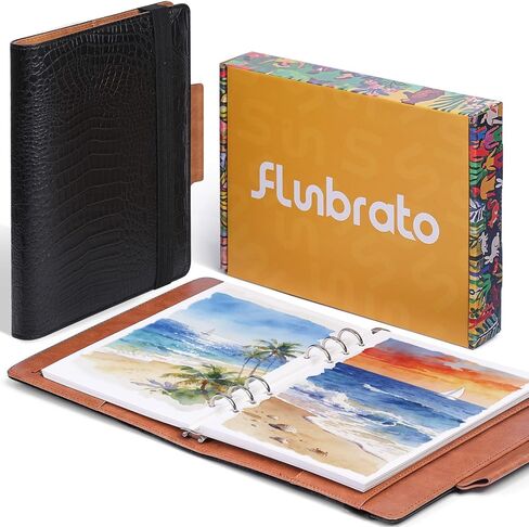 Watercolor Sketchbook A5 (8.3" x 5.8"), 24 Sheets 100% Cotton Cold Press 300GSM 140LB, Refillable Paper with Dual-Sided Consistent Texture, for Watercolor, Gouache, Acrylic & Mixed Media in Kuwait