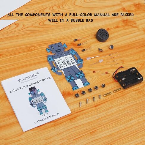 Soldering Robot Recording and Voice Changing DIY Kit Electronic Soldering Project Practice Kit Cool Sound Effects Fun STEM Kit for Family and Friends in Saudi Arabia