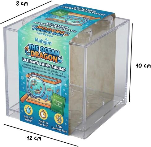 The Ocean Dragon Fairy Shrimp Kit for Kids – Complete Aquarium Set with LED Tank, Eggs, Chlorella Food, Air Pump in Saudi Arabia