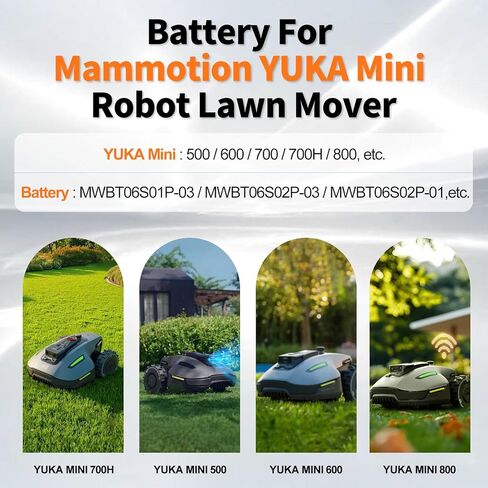 6000Ah Battery for Mammotion Robot Lawn Mower YUKA Mini 500/600/700/700H/800, Replacement for MWBT06S01P-03, MWBT06S02P-03, MWBT06S02P-01,etc in Saudi Arabia