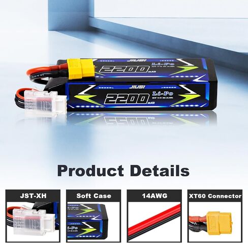 3S Lipo Battery 35C 11.1V 2200mAh with XT60 Connector,for RC Car,Truck,Buggy in Saudi Arabia