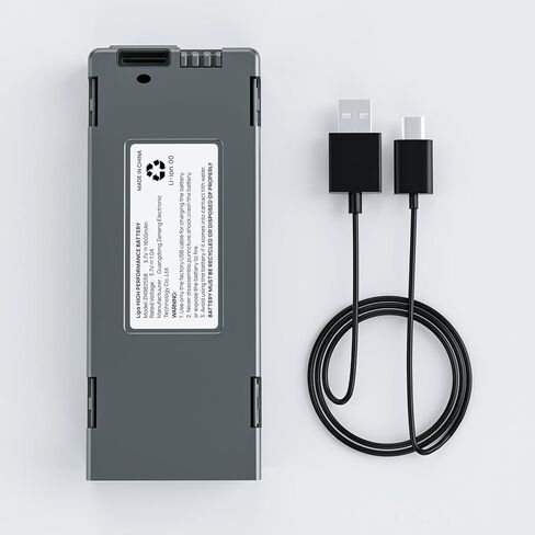 Ameta Drone Battery 3.7V 1600mAh Li-po بطارية قابلة للشحن وكابل USB لـ S20 Lite RC Quadcopter Drone in Kuwait