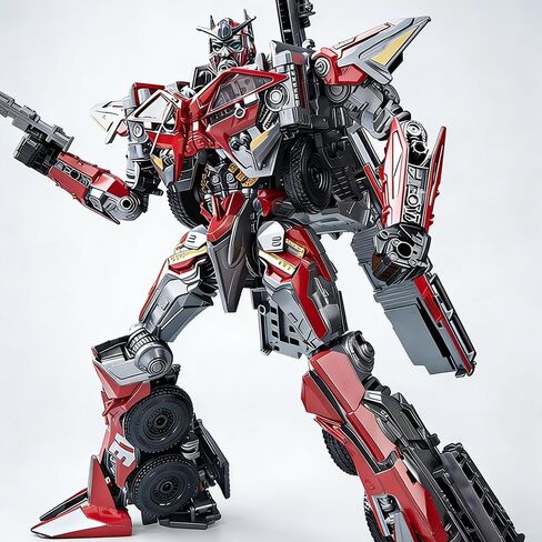 Deformation Robot Toys, Fire Engine Truck Model Oversized 12 Inches Character Action Figure with Accessories, Suitable for Ages 6 and Up for Boys Kids in Saudi Arabia
