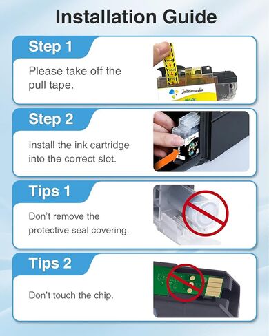 8-Pack LC401XL Ink Cartridges for Brother Printer, Compatible for Brother LC401XL Ink Cartridges LC401XL LC401 Ink for MFC-J1010DW MFC-J1170DW MFC-J1012DW MFC-J1800DW (2Black 2Magenta 2Cyan 2Yellow) in Saudi Arabia