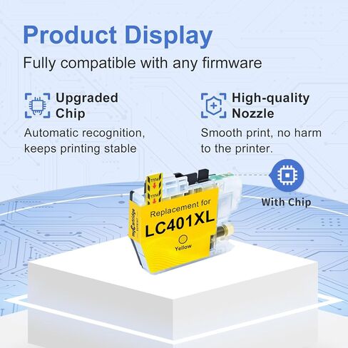 myCartridge SUPRINT LC401XL Ink Cartridges for Brother Printer Replacement for Brother LC401 401XL Ink Cartridges High Yield Printer Use with MFC-J1010DW MFC-1012DW MFC-J1170DW MFC-J1800D (5Pack, XL) in Kuwait