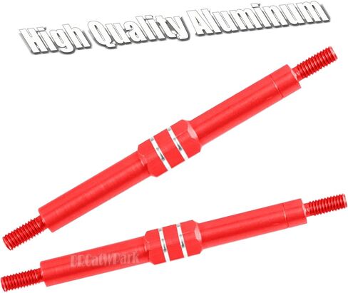 Adjustable Front Rear Toe Links Push Rods Upgrades Part for 1/16 Mini E-Revo Summit Truck,RC Aluminum Turnbuckles Camber Links,Steering Tie Rod,Suspension Pushrod Linkage Set,Red in Kuwait
