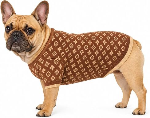 Luxury Dog Couture Apparel Fur Baby Sweater Fashion Hoodie Clothes Small Dogs Puppy French Bulldog Dachshund Chihuahua Cats Maltese Hooded Sweatshirts Boy Girl (Chewy Pawtton, Medium) in Saudi Arabia