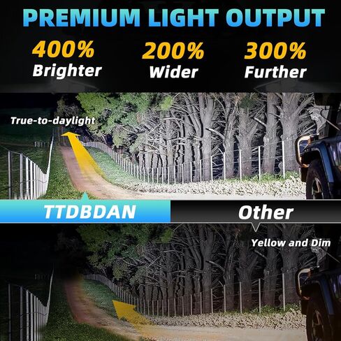 2PCS Headlights Fit For Ford E150/E250/E350/E450 1985-2013, 5x7 6x7 Inch Square Hi/Lo Beam DRL Amber Turn Signal Headlight, 130W 44000LM 6500K Super Bright, DOT Approved in Saudi Arabia