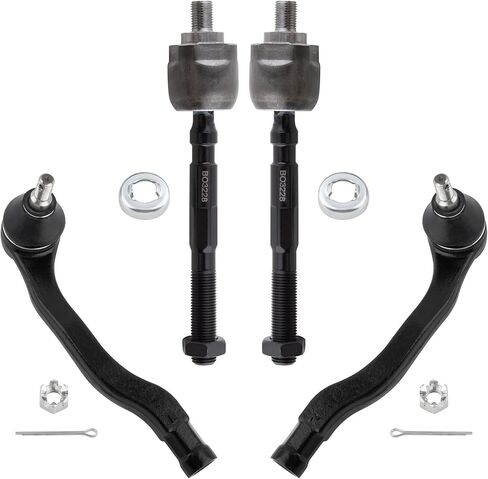BOXI (مجموعة من 4) أطراف قضيب ربط أمامي داخلي وخارجي يناسب Acura Integra 1998 1999 2000 2001 / يستبدل EV368 ES3331 ES3332 in Kuwait