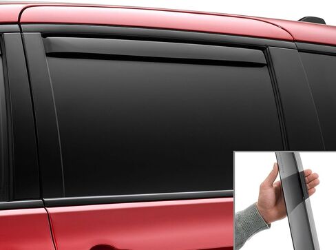 WeatherTech Custom Fit Side Window Deflectors for Chrysler Pacifica Hybrid, Voyager, Pacifica - (81840IM), Dark Tint in Saudi Arabia