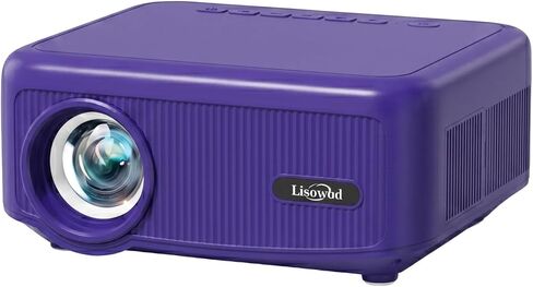 Outdoor Projector [1900 Brightness & 1k+ Official Apps] Movie Projector 4K, Electric Focus & 4P Keystone, Lisowod L02 Smart Projector with WiFi and BT, Portable Proyector for Backyard & Home Cinema in Saudi Arabia