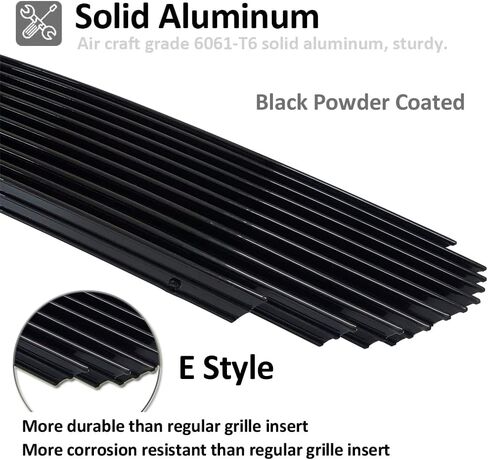 Front Black Lower Bumper Billet Grille Compatible with 1999 2000 2001 2002 2003 Ford F150 Lightning Grill Insert in Kuwait