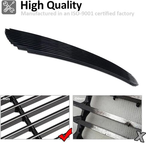 Front Black Lower Bumper Billet Grille Compatible with 1999 2000 2001 2002 2003 Ford F150 Lightning Grill Insert in Kuwait