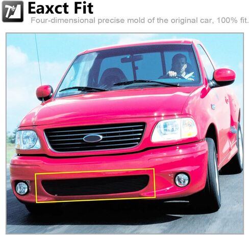 Front Black Lower Bumper Billet Grille Compatible with 1999 2000 2001 2002 2003 Ford F150 Lightning Grill Insert in Kuwait