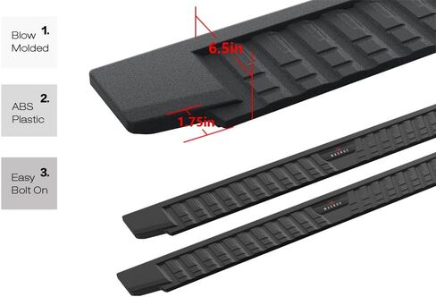APS Black Blow Molding Style Nerf Bars Running Boards Compatible with Ram 1500 2019-2026 Crew Cab (Will Not Fit 2018 Previous Generation Build in 19-24) in Kuwait