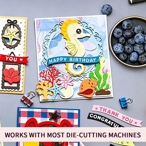 Scrapbooking Metal Die Cuts, Banner Metal Cutting Dies for Card Making Cake Topper Scrapbook Bullet Journal Supplies Paper Craft Punch Template Gift Wraping Daily Planner DIY Album Decor in Saudi Arabia