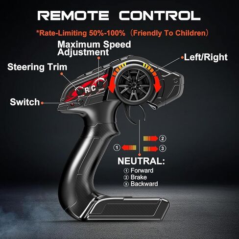 1:14 مقياس جميع سيارات RC التضاريس للبالغين والأولاد (14323) ، Max Fast 40+ KPH ، شاحنة RC على الطرق الوعرة 4WD للثلوج والرمال والطين ، سيارة مكافحة عن بعد مقاومة للماء 4x4 مع بطاريتين قابلة لإعادة الشحن in Saudi Arabia