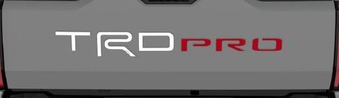 Toyota TRD Pro Reflective Tailgate Letter Inserts, Reflective Silver with Red, 2024+ Tacoma in Kuwait