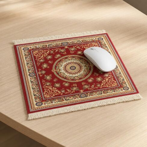 Mouse Pads Desktop Decoration Office Carpet Mouse Pads Woven Retro Style with Fring Laptop Computer Tablet Mat(06) in Kuwait