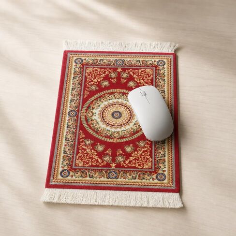 Mouse Pads Desktop Decoration Office Carpet Mouse Pads Woven Retro Style with Fring Laptop Computer Tablet Mat(06) in Kuwait