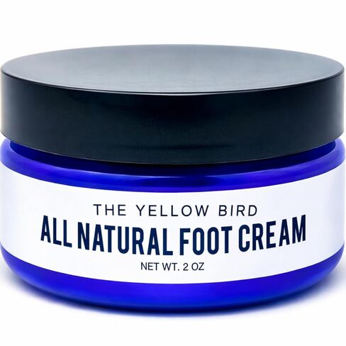 Yellow Bird Natural Foot Cream - For Dry and Cracked Feet Repair. Organic Athlete’s Foot Balm. Salve Moisturizer for Heel Care & Callus Treatment with Tea Tree Oil & Peppermint Essential Oils in Saudi Arabia