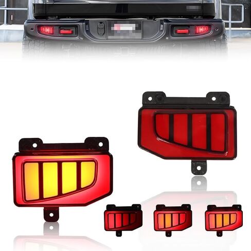 Dynamic Rear Fog Bumper Reflector Brake Tail Lights for 2020-2023 Gladiator in Saudi Arabia