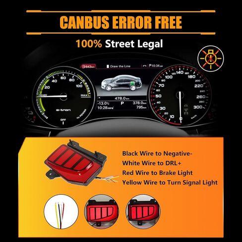 Dynamic Rear Fog Bumper Reflector Brake Tail Lights for 2020-2023 Gladiator in Saudi Arabia