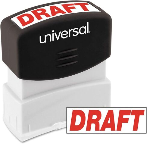 Universal UNV10049 Pre-Inked Draft Message Stamp - Red Ink in Kuwait