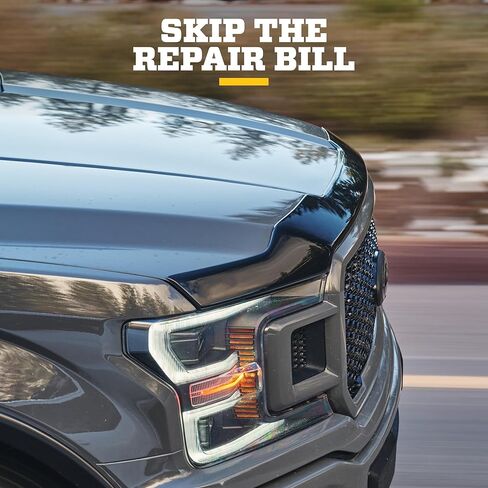 Husky Liners Aeroskin Hood Protector Low Profile Deflector/Bug Shield | Fits 2023-2026 GMC Canyon | Hood, 1-pc Chrome - 2892214 in Kuwait