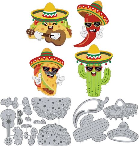Cute Alpaca Cutting Dies Card Making Die Stencil Carbon Steel Die Cuts Card Scrapbooking Embossing Template Dies for Greeting Cards Craft Paper Album Birthday Invitation Decor in Kuwait