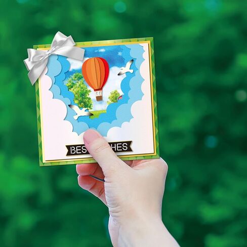 GLOBLELAND Layered Sky Cutting Dies Clouds Sun Metal Die Cuts Moon Forest Tunnel Cutting Embossing Templates for Scrapbooking Crafts Paper Cards Making in Kuwait