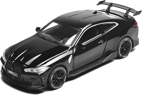 Toy Cars 1:32 Diecast Model Cars, with Light, Sound and Pull-Back Function, Zinc Alloy Car Models for Kids Who Love Automotive Mechanics & Collecting Exotic Sports Cars (Black) in Saudi Arabia