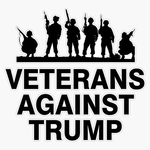 HOF Trading Veterans Against Trump Vinyl Sticker Waterproof Decal Laptop Wall Window Bumper Sticker 5" in Kuwait