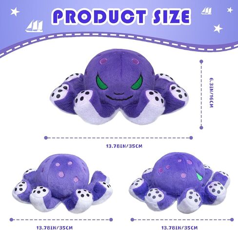 Evil Octopus Plush Toy,Demon Octopus Stuffed Animals,Jellyfish Plush Toy Gift for Kids and Lovers for Birthday, Christmas,Halloween. in Saudi Arabia