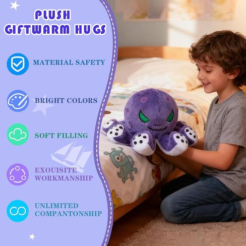 Evil Octopus Plush Toy,Demon Octopus Stuffed Animals,Jellyfish Plush Toy Gift for Kids and Lovers for Birthday, Christmas,Halloween. in Saudi Arabia