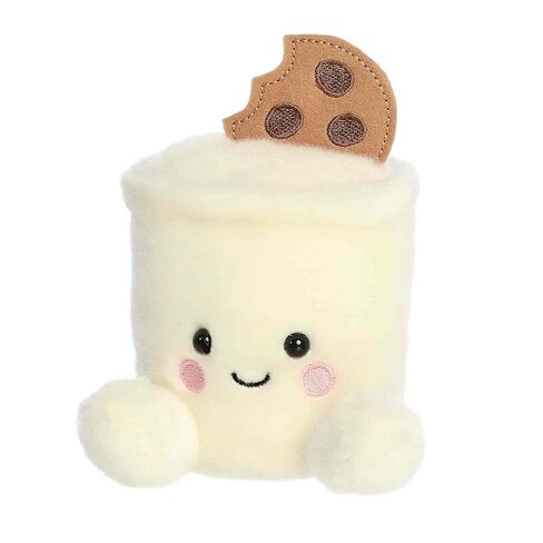 Aurora® Adorable Palm Pals™ Duncan Milk & Cookies™ Stuffed Animal - Fun Collectible Plush For Kids and Adult Collectors - Perfect for Decorating Rooms and Birthday Gifts - White 4 Inches in Kuwait