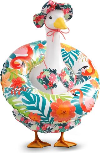 Hawaiian Porch Goose Outfits, 23'' Summer Lawn Goose Costume, Goose Clothes for Outdoor Garden Yard Decor in Saudi Arabia
