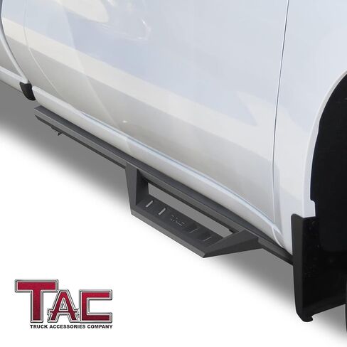 TAC Sidewinder Running Boards Fit 2019-2026 Silverado/Sierra 1500 Regular Cab| 2020-2026 Silverado/Sierra 2500/3500 Regular Cab 4" Drop Side Step Nerf Bar Rocker Slider Pickup Truck Accessories 2pcs in Kuwait