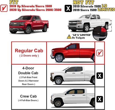 TAC Sidewinder Running Boards Fit 2019-2026 Silverado/Sierra 1500 Regular Cab| 2020-2026 Silverado/Sierra 2500/3500 Regular Cab 4" Drop Side Step Nerf Bar Rocker Slider Pickup Truck Accessories 2pcs in Kuwait