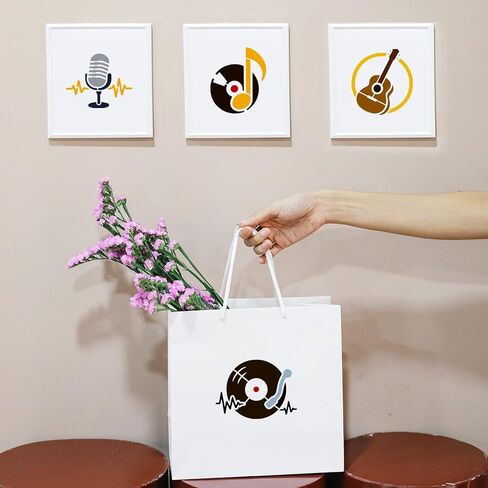FINGERINSPIRE 9Styles Music Patterns Stencil with a Brush 5.9x5.9Inch Notes Painting Stencil Records Drawing Stencils PET Guitars Stencils Spectra Headphones Microphones Template for Wall Decor in Kuwait