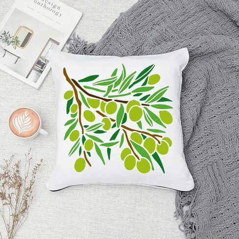 4Pcs Olive Tree Branch Stencils for Painting, Reusable Olive Branch Stencil Drawing Templates, DIY Craft Paint Templates for Wall Home Decor Wood Burning Canvas Fabric Window in Kuwait