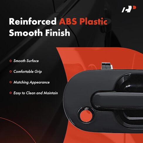 A-Premium Outside Exterior Door Handles Compatible with Honda CR-V CRV 1997 1998 1999 2000 2001, Smooth Black, 4-PC Set, Front & Rear Driver and Passenger Side in Kuwait