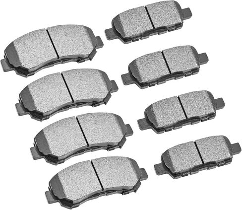 D905 D1374 Front Rear Ceramic Brake Pads for 2008-2013 Nissan Rogue, for 2009-2014 Maxima, for 2016-2020 Maxima (8 pcs) in Kuwait